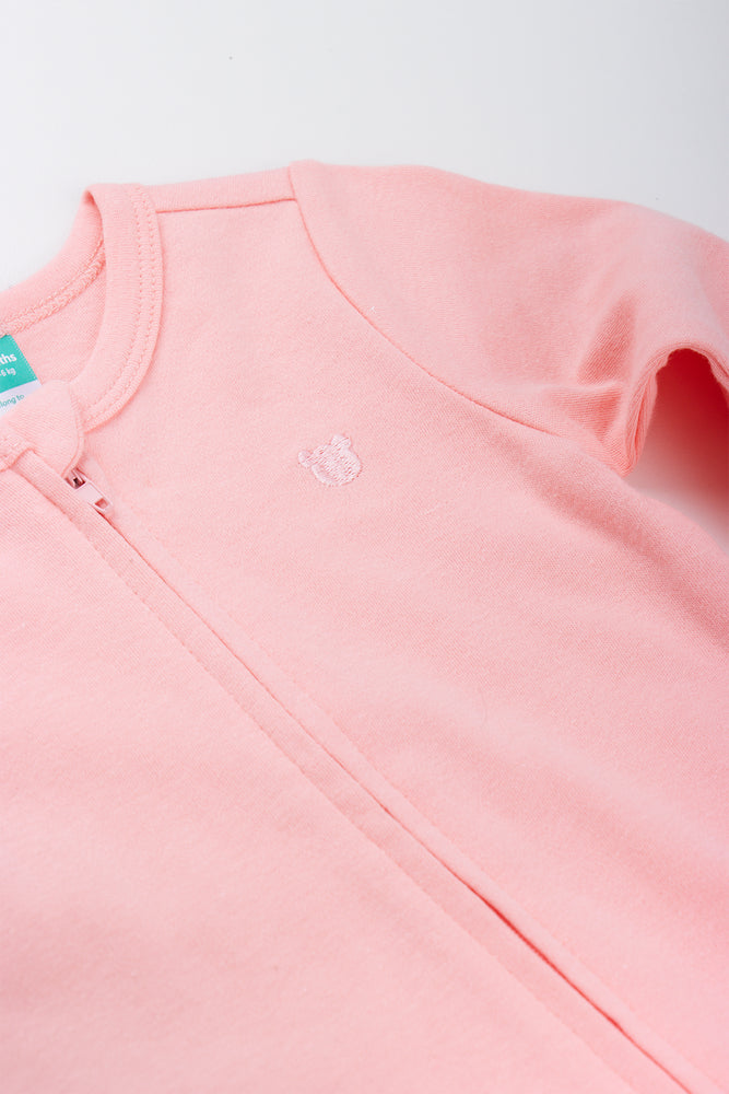 Coral Cotton Sleepsuit (1)