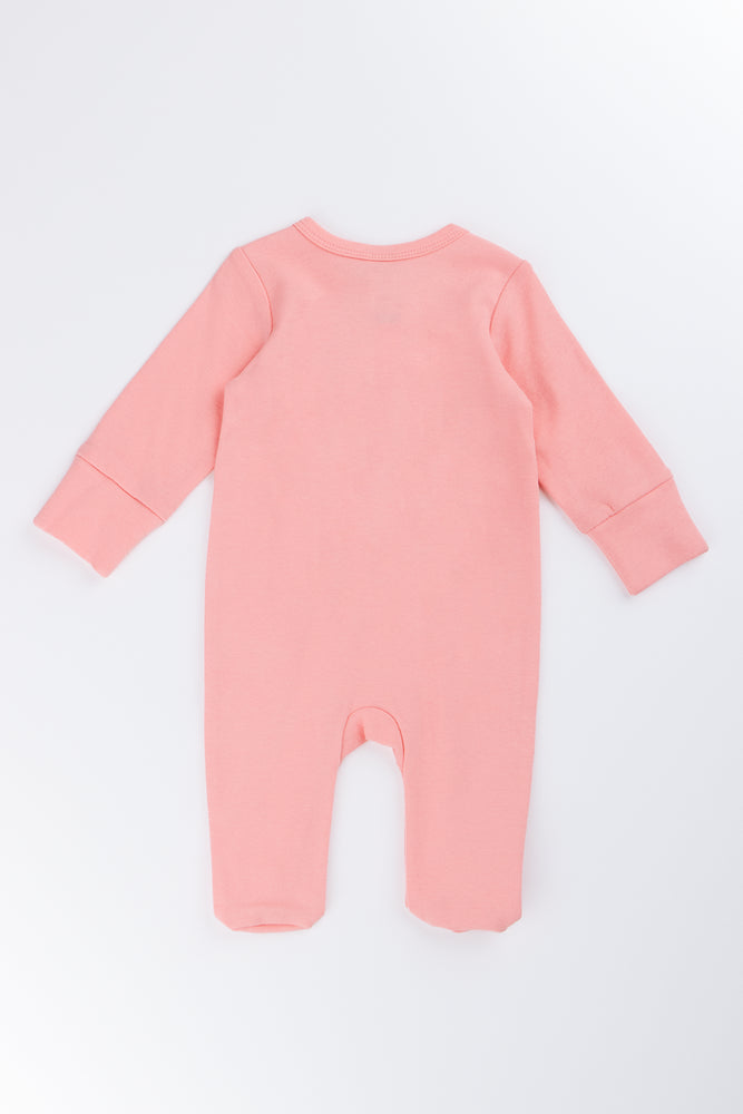 Coral Cotton Sleepsuit (2)