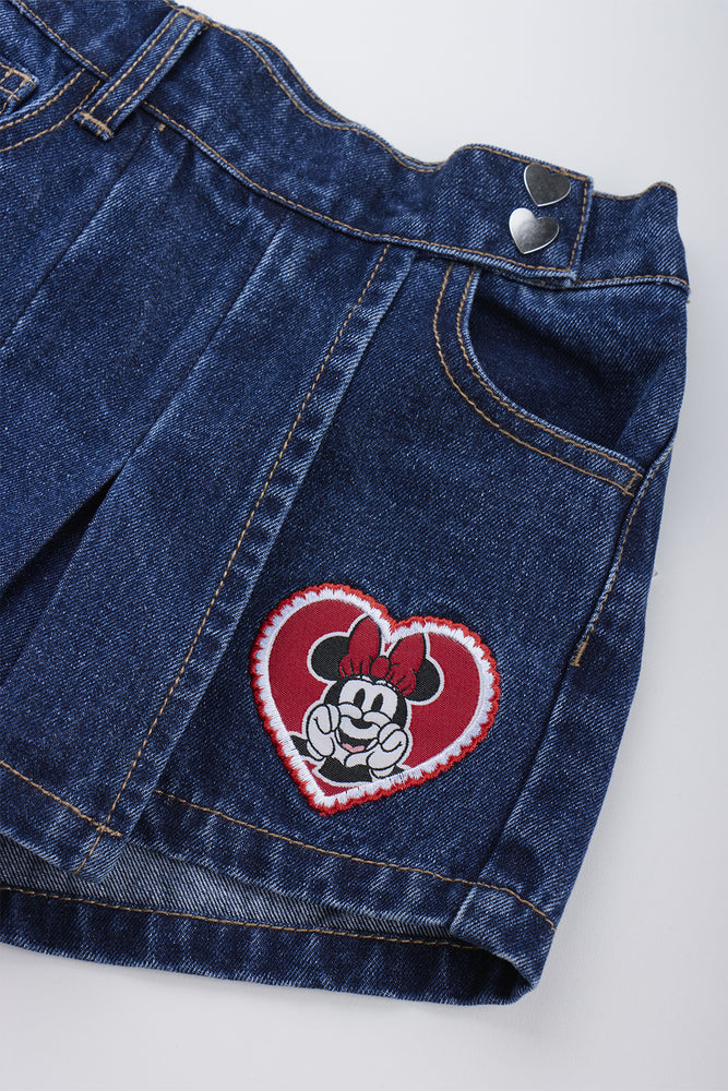 Minnie Mouse Denim Pleated Skort (1)
