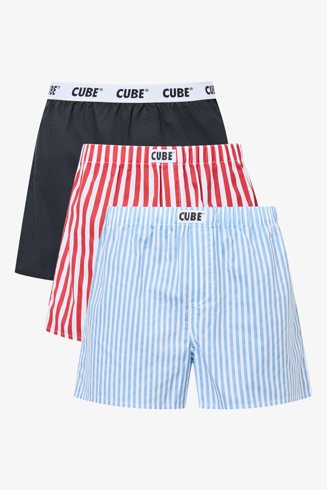 Striped Woven Boxer 3 Pack