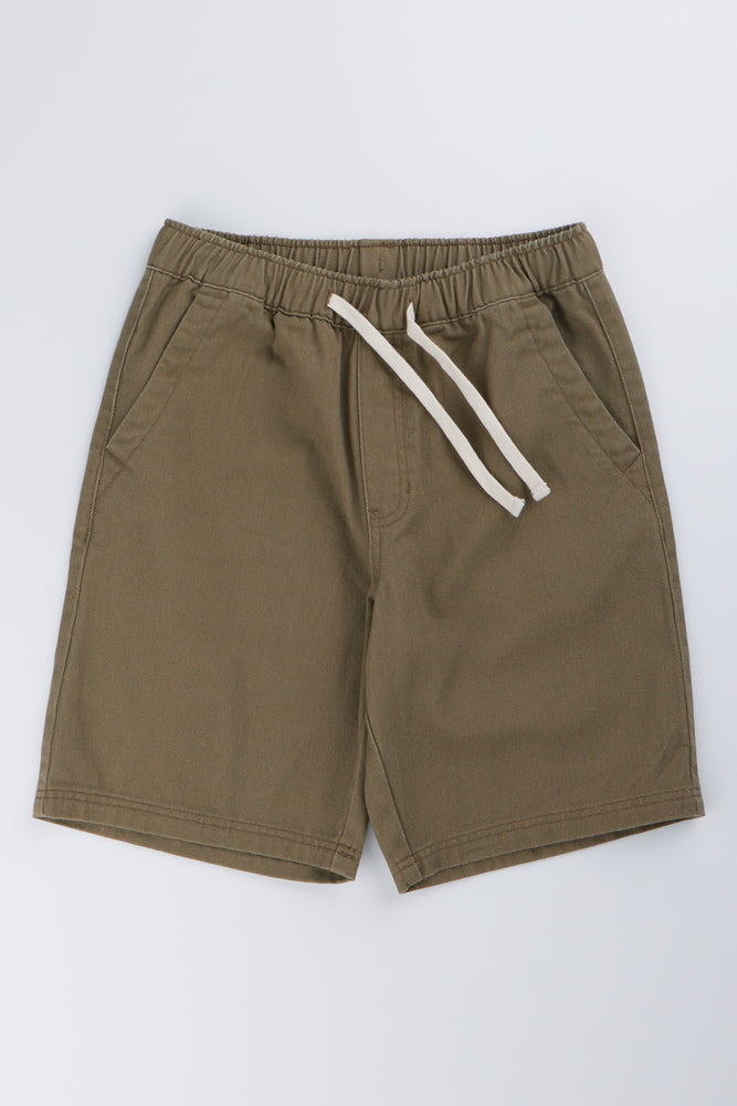 Fatigue Pull On Denim Shorts