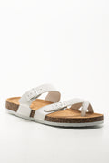 White Toe Post Footbed Sandals (1)