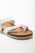 White Toe Post Footbed Sandals (2)
