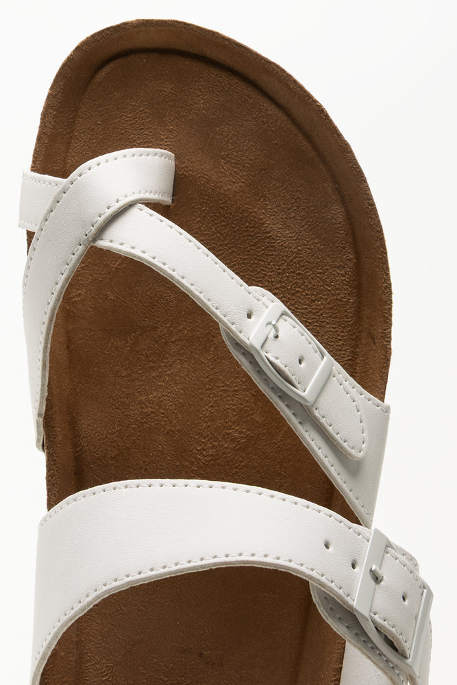 White Toe Post Footbed Sandals (4)