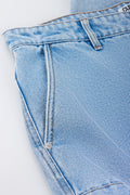 Light Blue Wash Cargo Jeans (1)