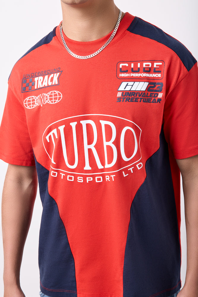 Red Navy Turbo Graphic T-Shirt (3)