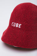 Red Textured Logo Bucket Hat (1)