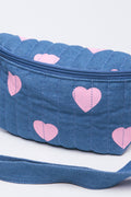 Quilted Denim Heart Moon Bag (2)