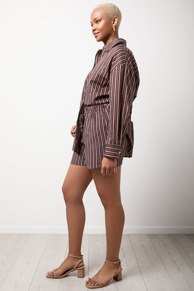 Oversized Striped Long Sleeve Shirt (1)