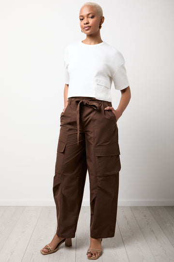 Chocolate Brown Utility Barrel Pants
