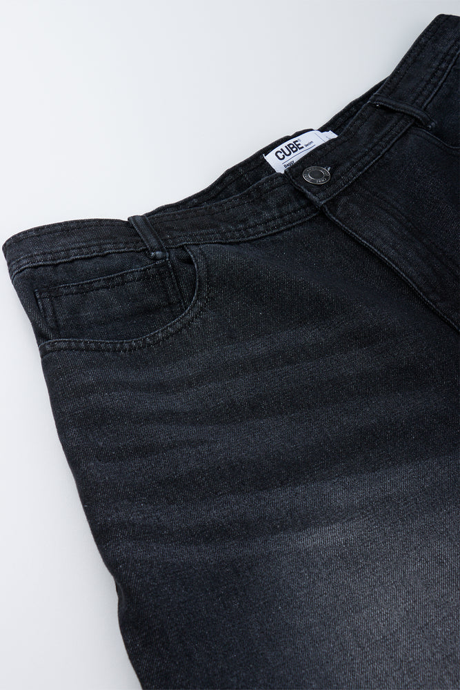 Charcoal Denim Cargo Jorts (1)