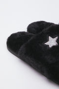 Black Faux Fur Slippers (3)