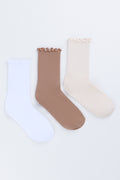 3 Pack Frilled Anklet Socks