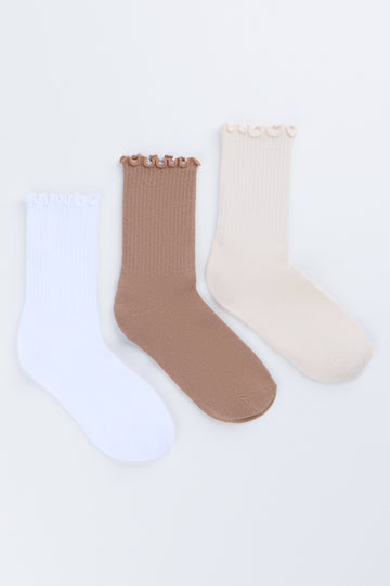 3 Pack Frilled Anklet Socks