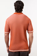 Rust Textured Knit Shirt (2)