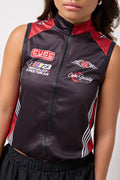 Black Sleeveless Racer Vest (3)