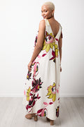 Floral Print V-Neck Maxi Dress (2)