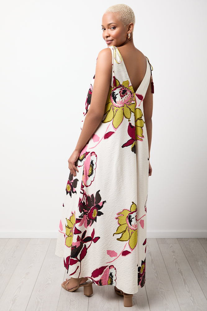 Floral Print V-Neck Maxi Dress (2)