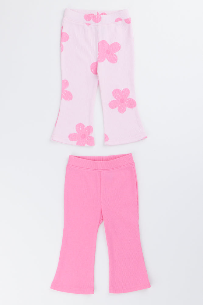 2 Pack Floral Flare Legging