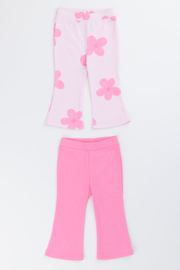 2 Pack Floral Flare Legging
