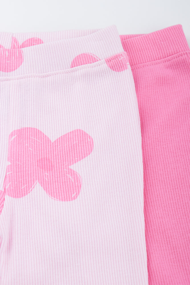 2 Pack Floral Flare Legging (1)