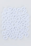 50 Pack Mini White Hair Rings (1)