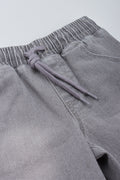 Grey Pull On Denim Shorts (1)