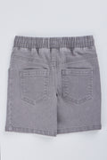 Grey Pull On Denim Shorts (2)