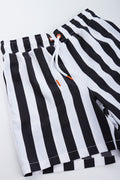 Black & White Striped Swim Shorts (1)