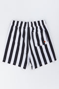 Black & White Striped Swim Shorts (2)