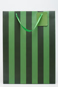 Large Forest Green Stripe Gift Bag