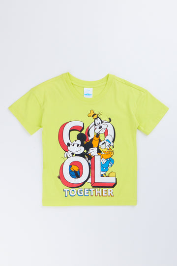 Lime Mickey & Friends T-Shirt