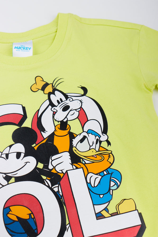 Lime Mickey & Friends T-Shirt (1)