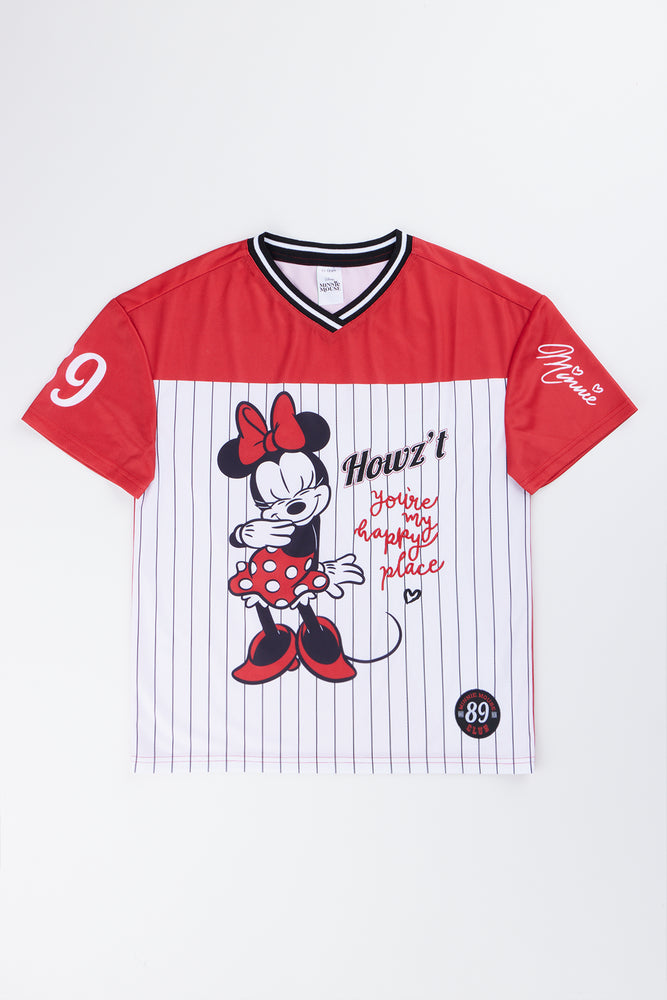 Minnie Mouse Striped Sports T-Shirt