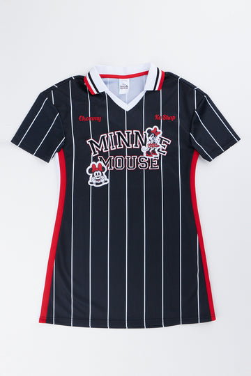 Black Minnie Mouse Collared Sports Dress