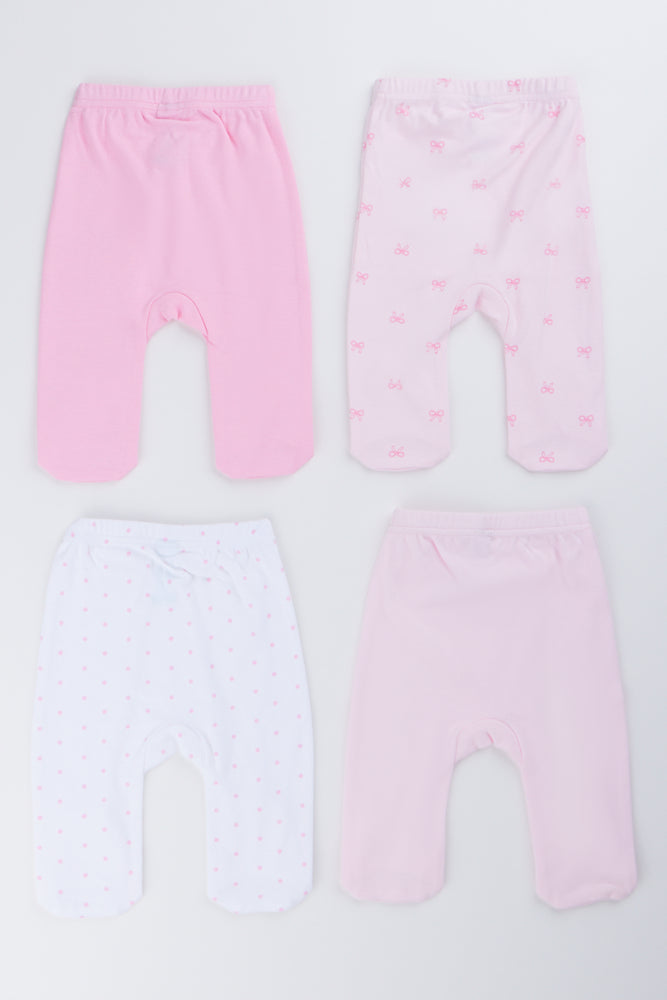 4 Pack Pink Bow Legginettes (2)