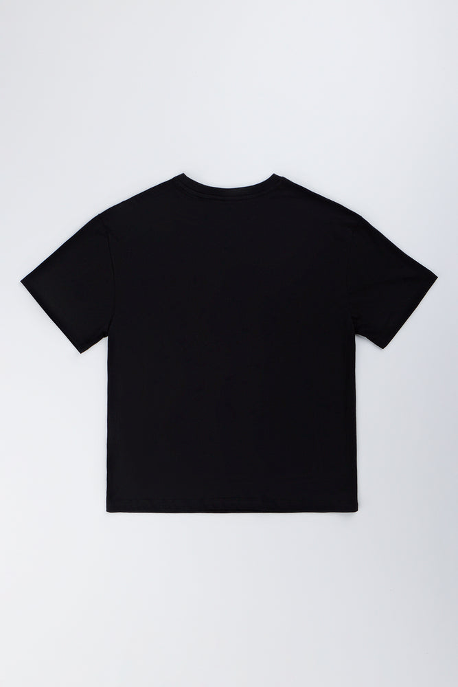 Aaliyah Graphic Oversized Black T-Shirt (2)