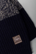 Colourblock Knitwear Navy & Beige (1)