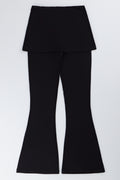 Black Foldover Skirt Leggings (3)
