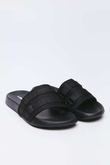Black Versatile Sporty Fashion Slides