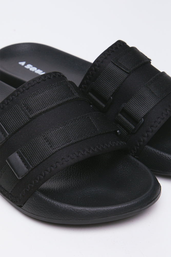 Black Versatile Sporty Fashion Slides (2)