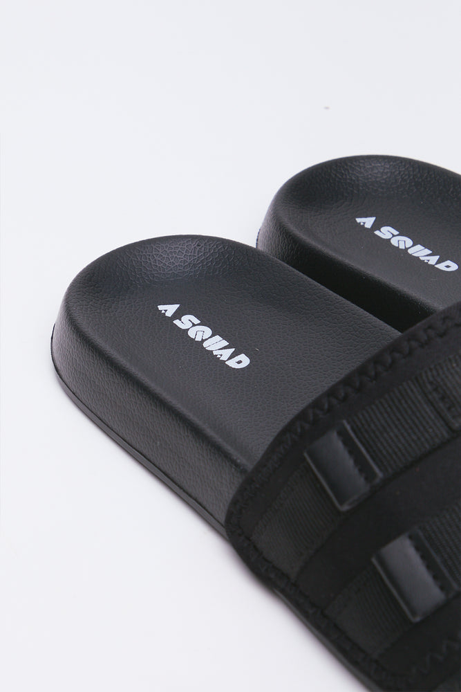Black Versatile Sporty Fashion Slides (3)