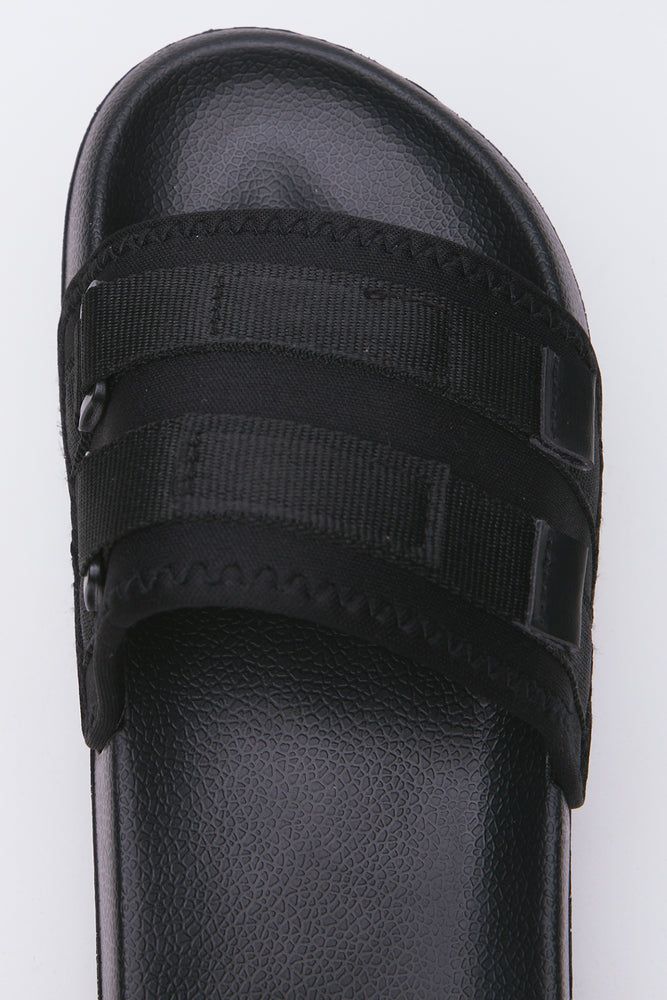 Black Versatile Sporty Fashion Slides (4)