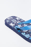 Blue Ocean Print Kids Flip Flops (4)