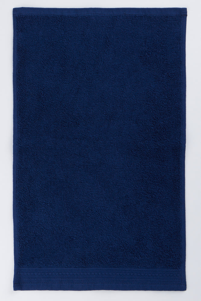 Navy Plain Guest Towel