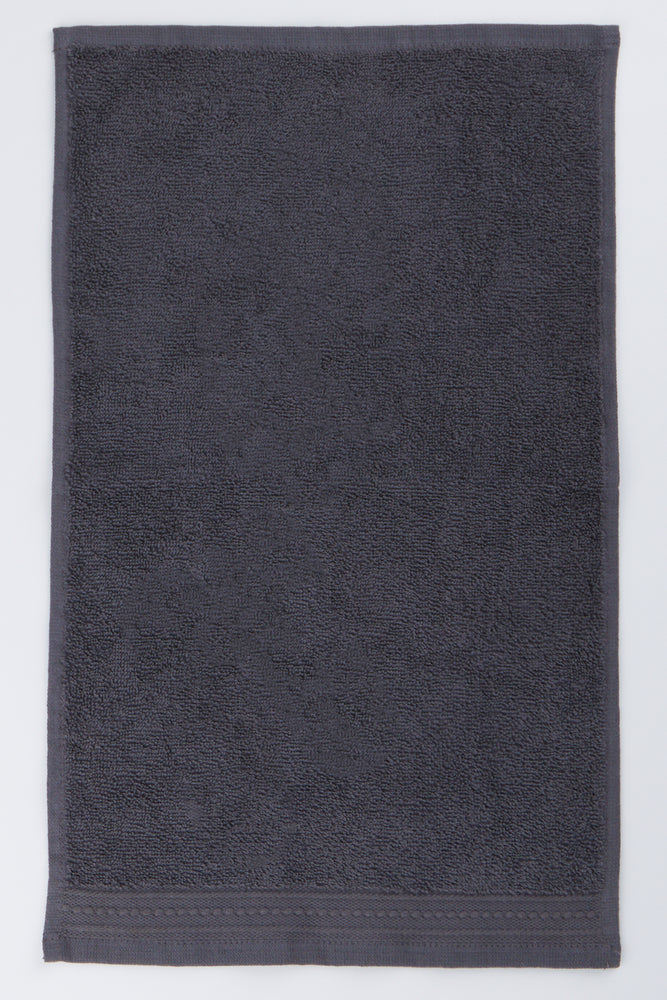 Dark Grey Plain Guest Towel