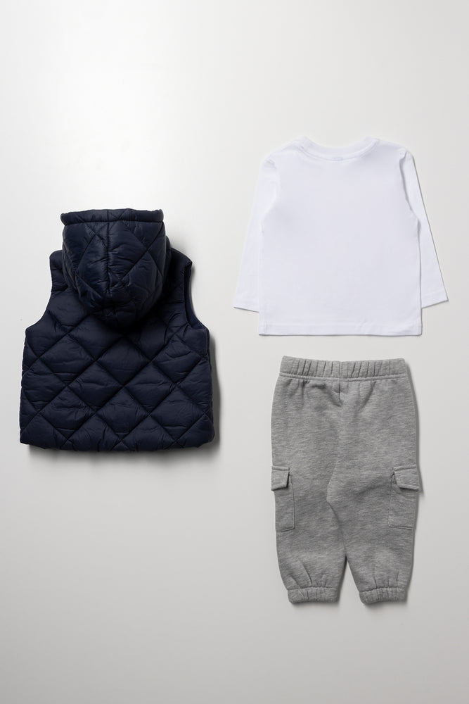 3 Piece Gillet & Trackpants Set Navy (5)
