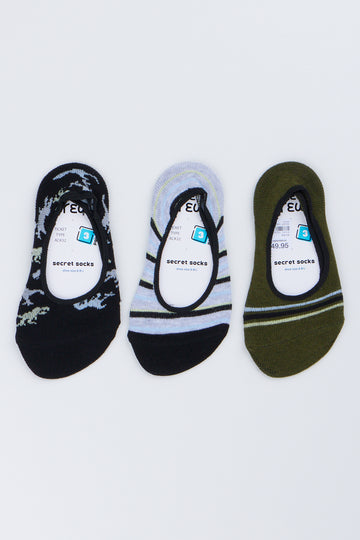3 Pack Dino Print Secret Socks