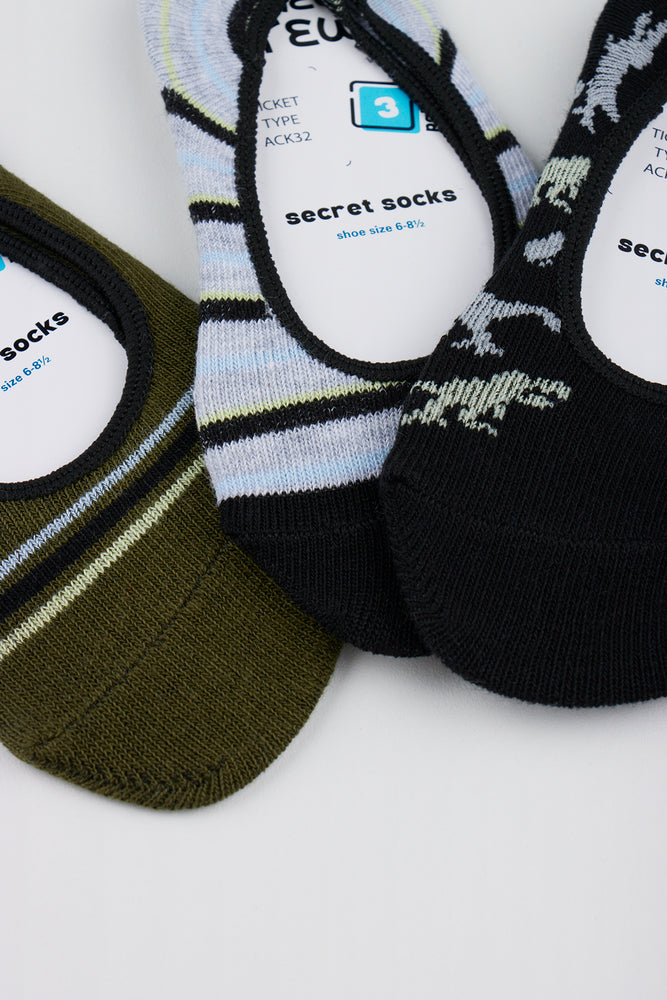 3 Pack Dino Print Secret Socks (1)