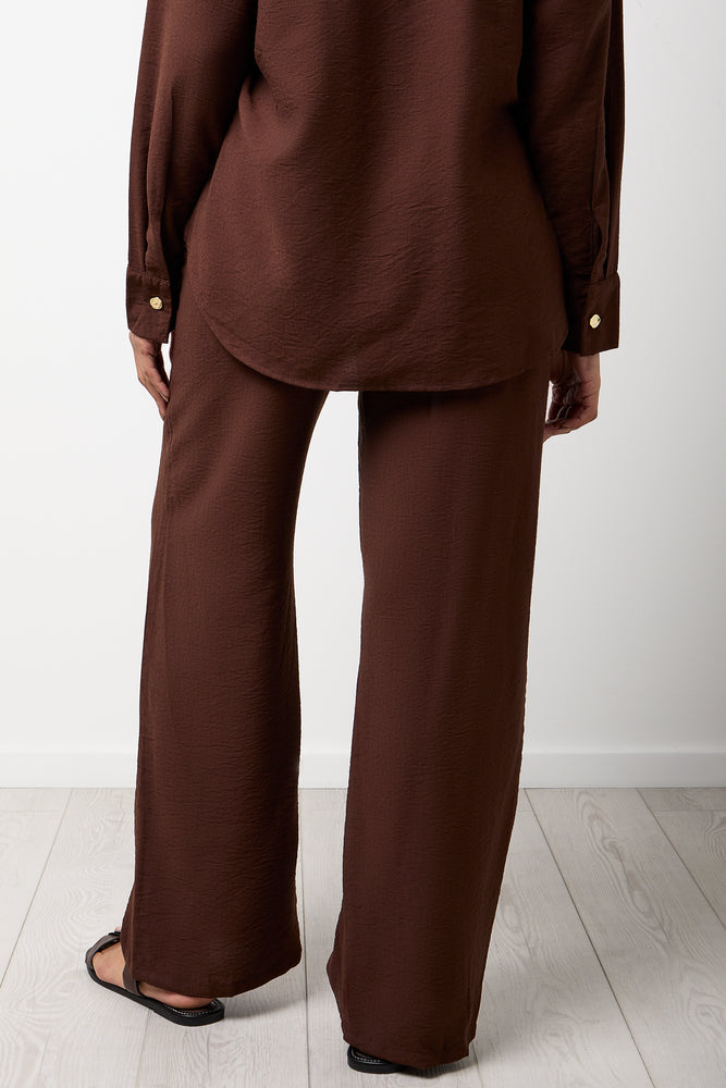Brown Relaxed Viscose Pants (2)